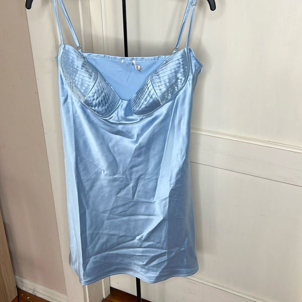 Princess Polly Effie Mini Dress Light Blue Size 12 Nwot